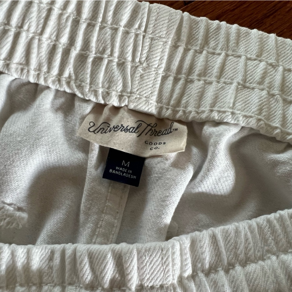Universal Thread White Drawstring Denim Shorts - Picture 4 of 6